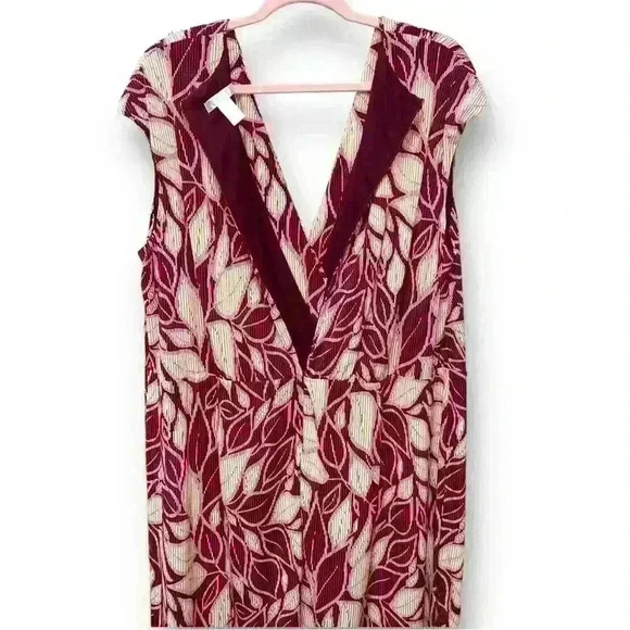 Womens Size 20W London Times Sleeveless Classic Midi Dress Red Navy - Picture 3 of 4